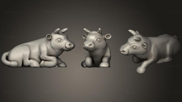 3D model Bull Lying Down (STL)